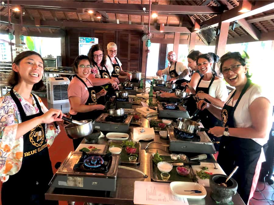 Phuket - Blue Elephant Thai Cooking Class with Market Tour - Learning the four-course plan