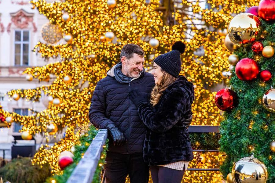 Prague: Christmas/Easter Markets Tour with Photoshoot - Old Town Square, with Prague as your backdrop