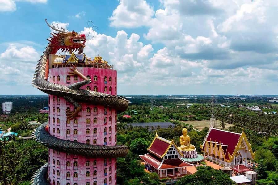 Private Floating & Train Market + DRAGON Temple + Thai Cafe - Why this Bangkok day trip works