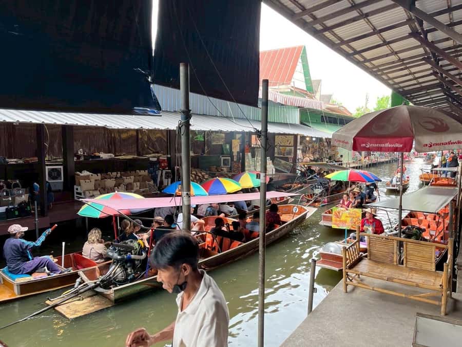 Private Unseen Mangrove Forest and Floating & Railway Market - The Maeklong Railway Market train moment