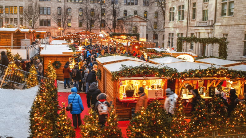 Quebec: German Christmas Market Tasting Tour - Starting with glühwein in the winter air