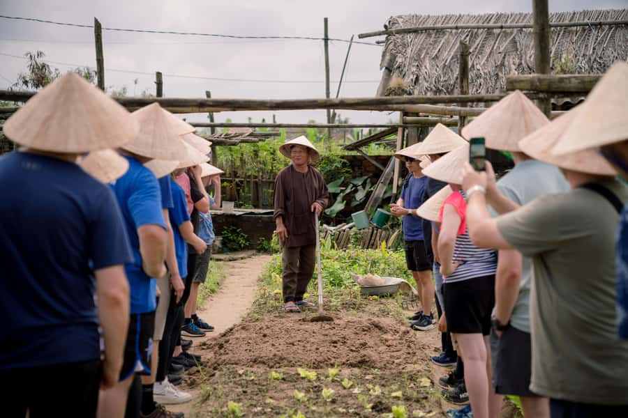 Rural Cycle, Market Tour, Basket Boat & Organic Farm Cooking - Dietary needs are handled with care
