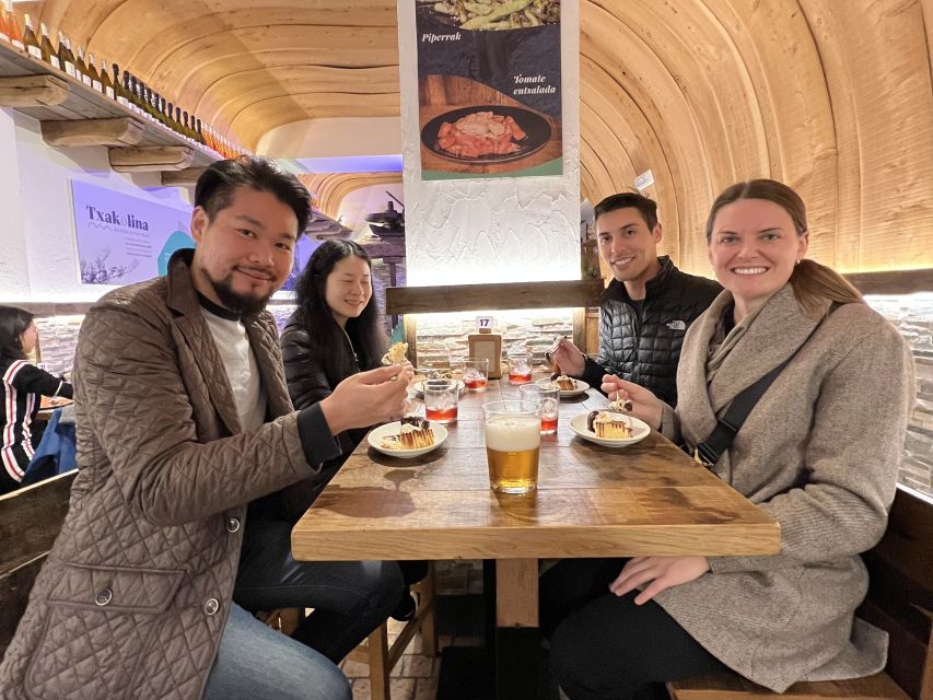 San Sebastian: Market, Pintxos and Wine Tasting Tour - Old Town pintxos: four stops, several styles