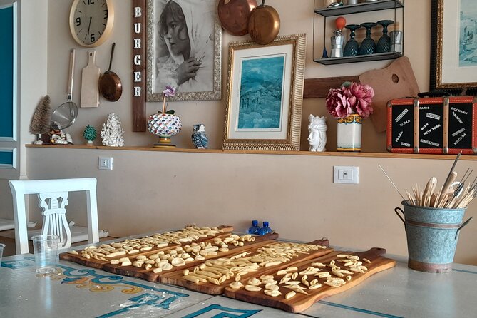 Seaview Cooking Class & Taormina local flavors with Chef Mimmo - Starting with wine, focaccia, and Sicilian specialties