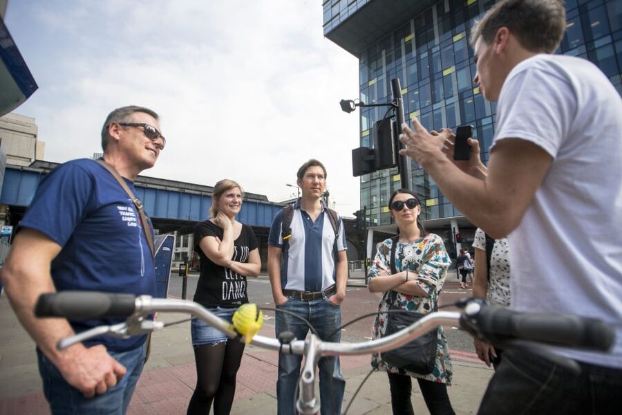 Secrets of London Bike Tour: Thames, Tower Bridge & Market - Riding beside the Thames