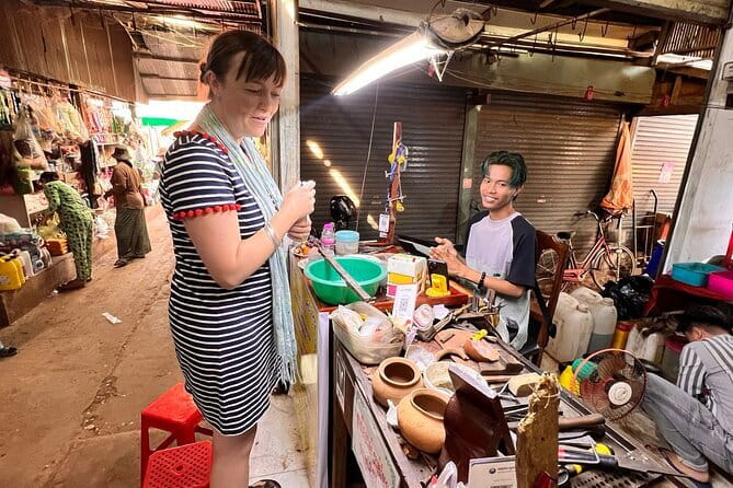 Siem Reap: Morning Bike Tours with Local Market & Lunch - A Buddhist blessing and a quieter change of pace