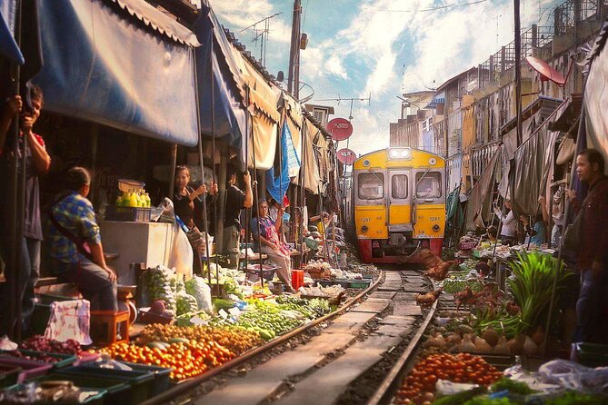 Small Group Railway Market and Floating Market - Leaving Bangkok in a private minivan