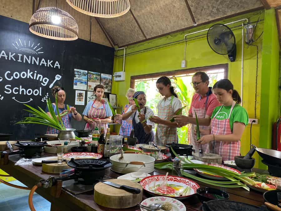 Thai cooking class &Market tour by Amazon Prime Series Chef. - From market basket to bamboo kitchen