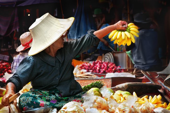 Train & Floating Market Food Adventure + Scenic train ride - Moving from rails to canals