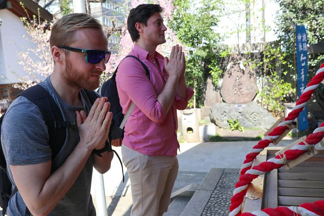 Tsukiji Fish Market Small-Group Food Walking Tour - A Buddhist temple, a Shinto shrine, and a city view